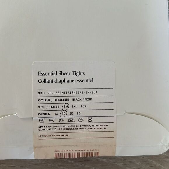 Sheertex Essential Sheer Rip-Resist Tights Black NWT in packaging - Picture 6 of 8